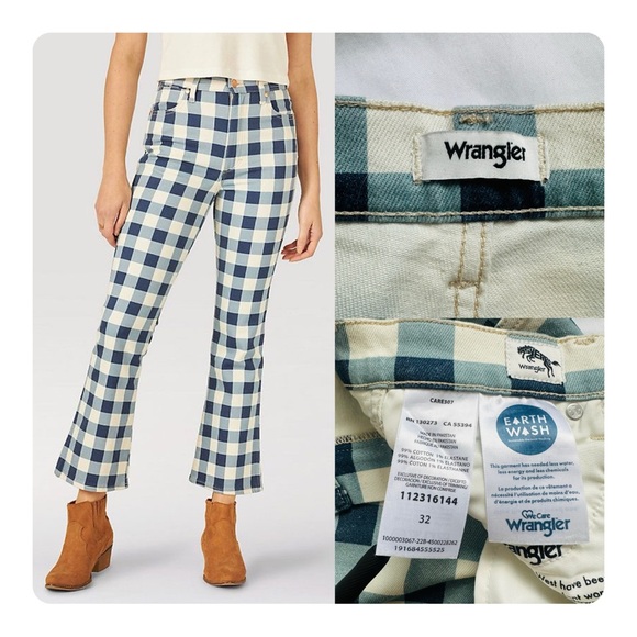 ★ NWT Wrangler Wrock 672 High-Rise Kick Flare Jeans Crop Jeans ★ - Picture 8 of 17